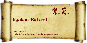 Nyakas Roland névjegykártya