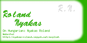 roland nyakas business card